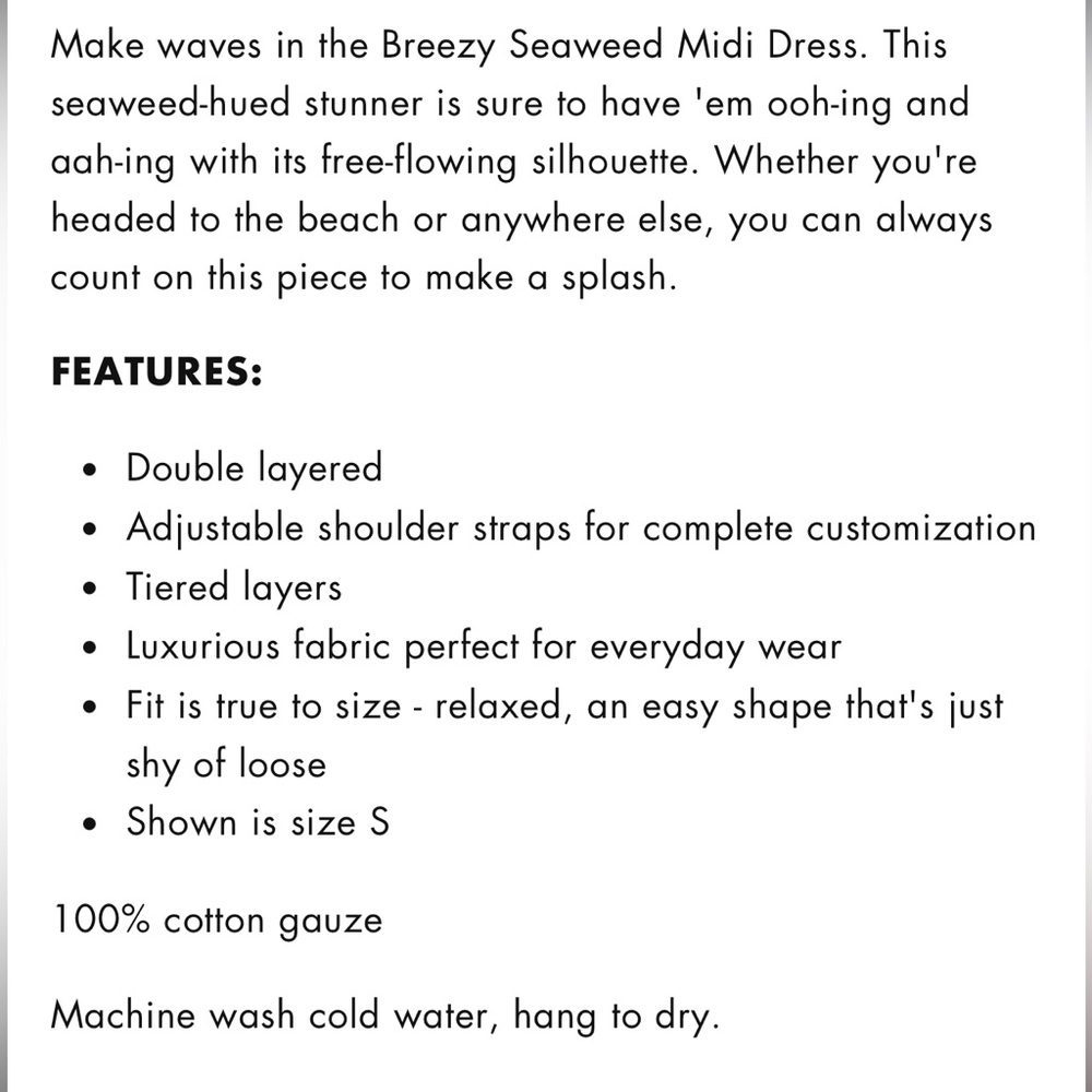 Jackson Rowe Breezy Seaweed Midi Dress - Picture 8 of 8